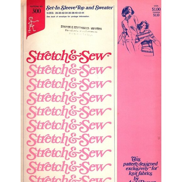 Stretch and Sew Misses 28 to 44 Top and Sweater Vintage Uncut Sewing Pattern - Picture 1 of 2
